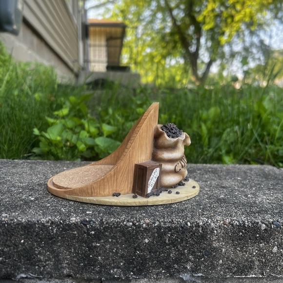 Coffee Themed Candle/Coaster Holder Resin Coffee Beans Cute Cozy Decor - Picture 3 of 6